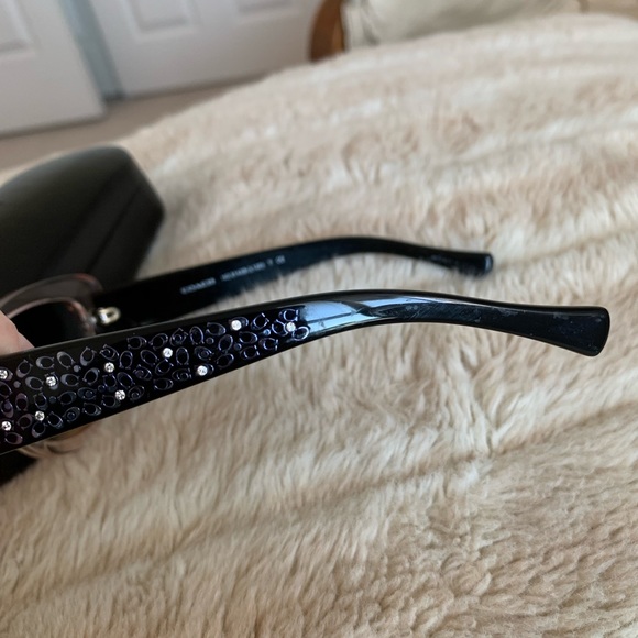 Coach Cateye clear frames rhinestones sunglasses - Picture 9 of 14